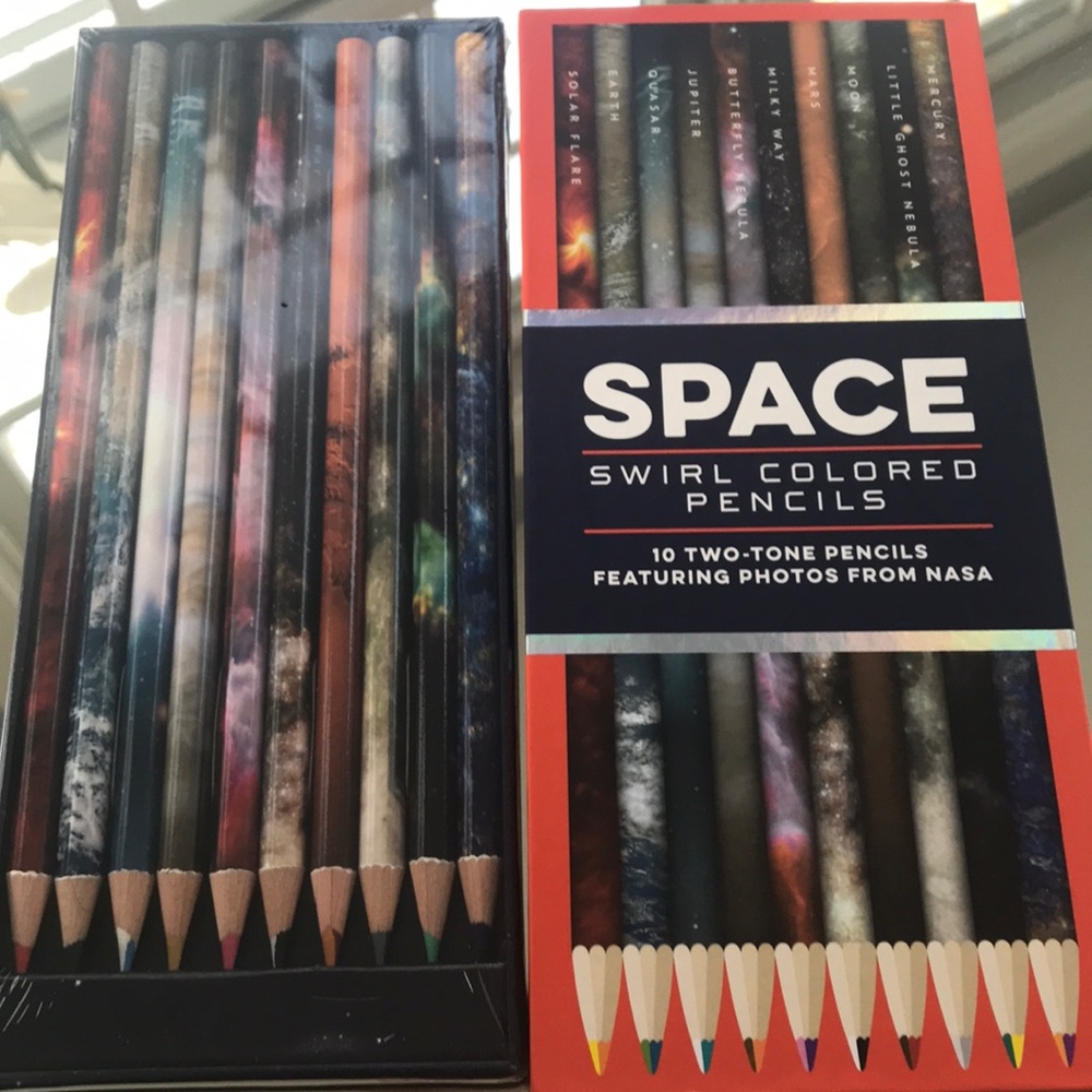 NWT colored pencils NASA OuterSpace Science Buff!